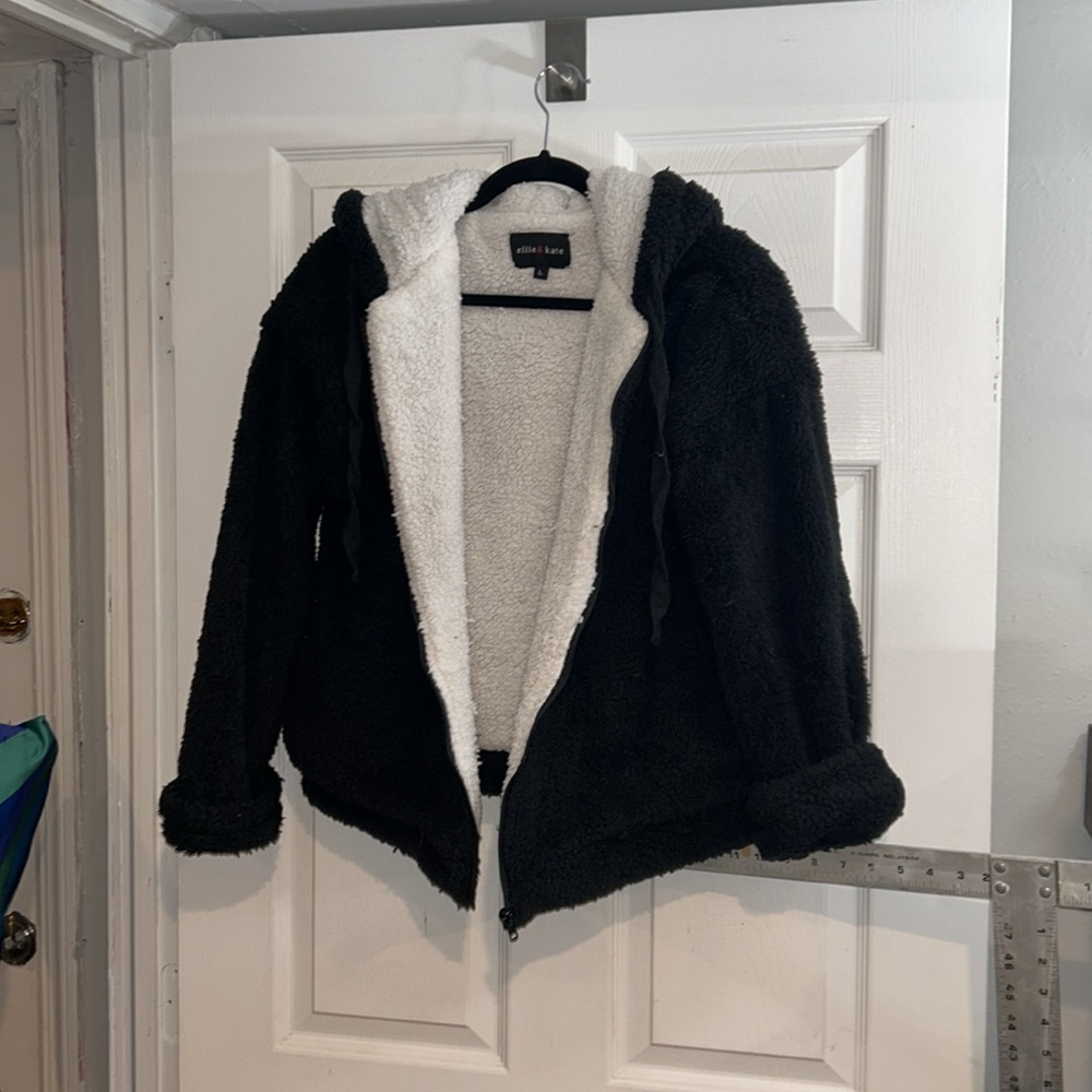 Ellie‎ & Kate  black fleece jacket Jk6922 style #